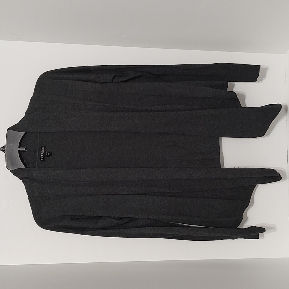 Charcoal Gray Express Open Cardigan sz XS Shawl Neck